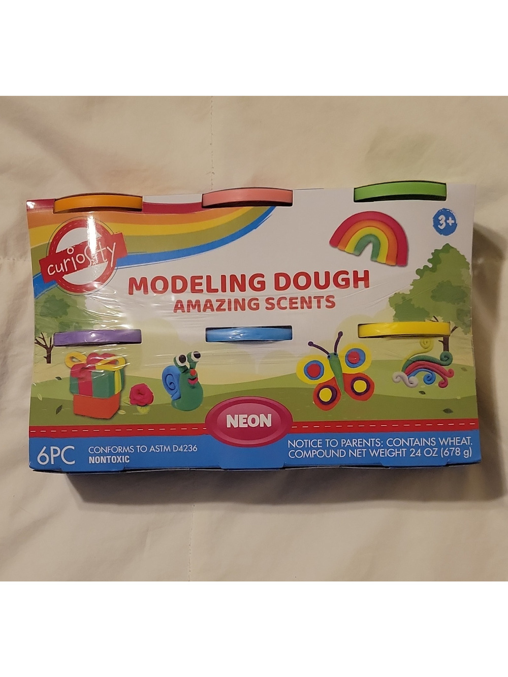 Curiosity Amazing Scents Neon Modeling Dough 6-Piece Set, Ages 3+